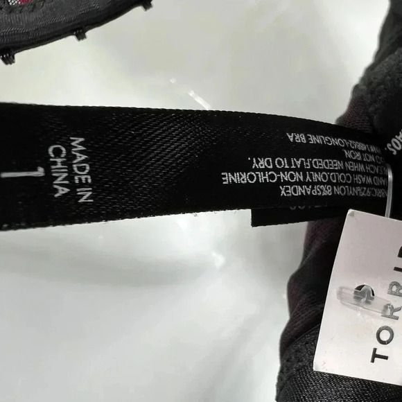 Torrid Curve NWT Womens 1 Bralette Longline Red Heart Velvet Burn Out Coquette - Picture 9 of 12